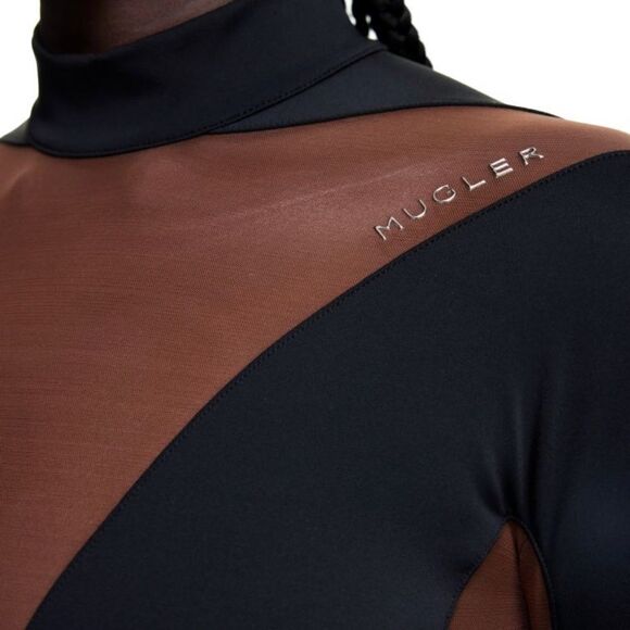 Mugler x H&M Body Bodysuit New Black Brown - Picture 2 of 4